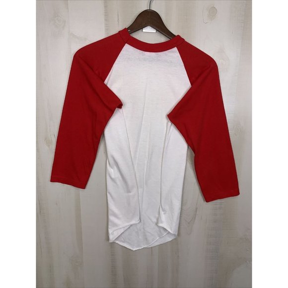 Vintage 80s Red White Alaska Ringer Style T Shirt Adult Medium USA Made-11701 - Picture 15 of 15